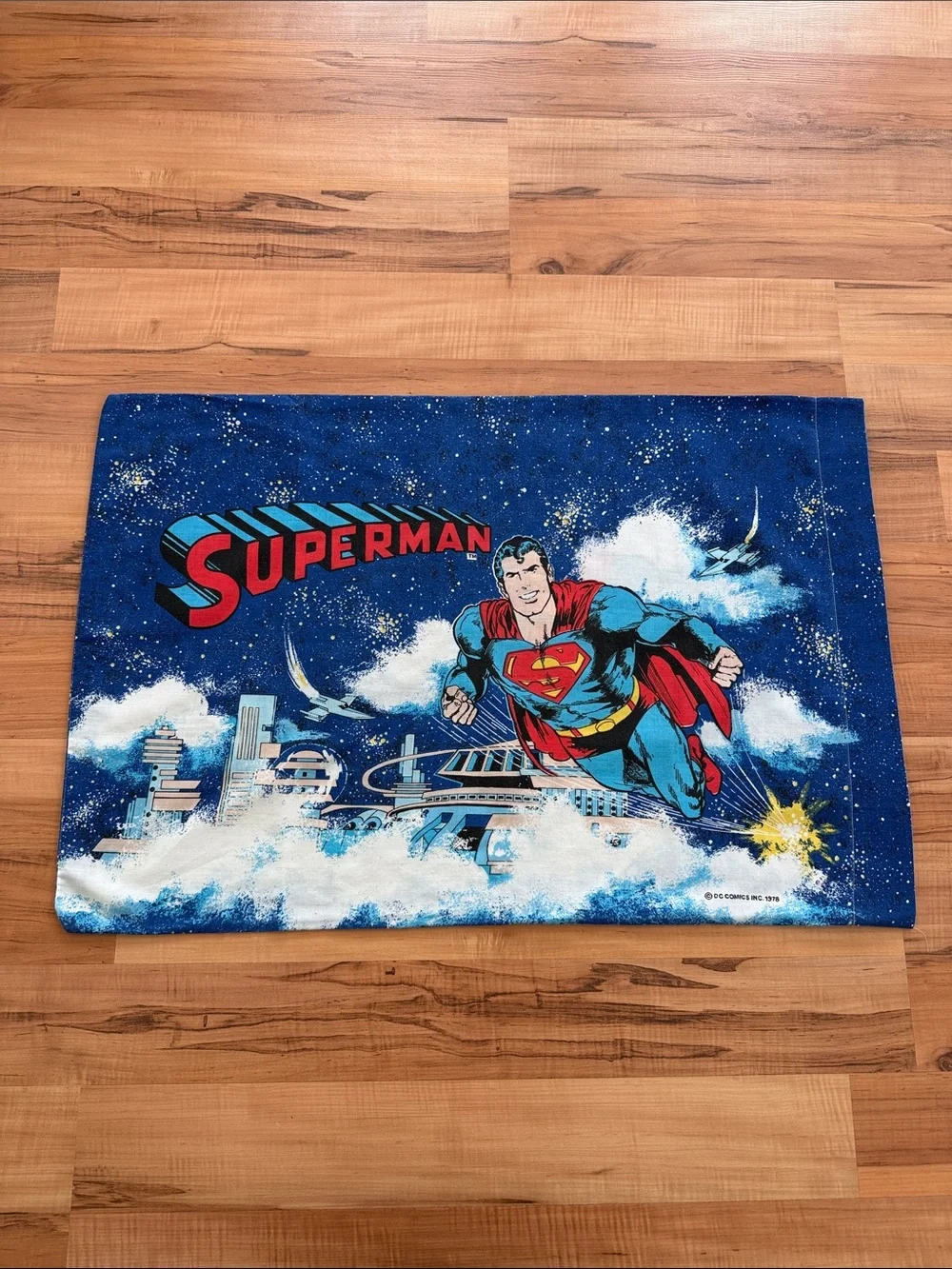 VINTAGE 1978 DC Comics Inc. Superman Bedding Standard Pillow Case
